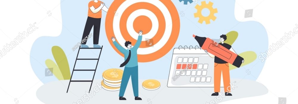 stock-vector-people-working-on-project-together-flat-vector-illustration-employees-holding-huge-target-and-2187620253